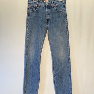 Levi's 501 Buttonfly Men's Straight Blue Jeans